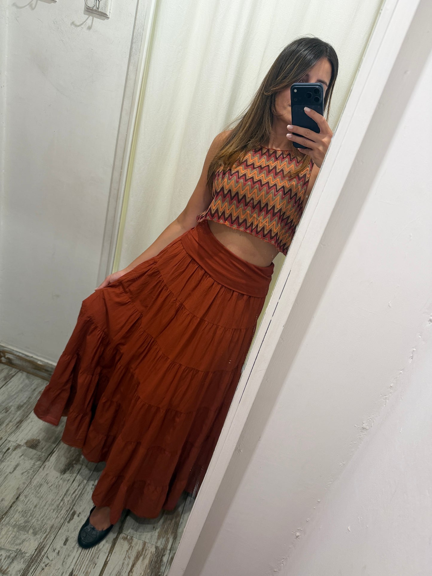 GONNA LUNGA FASCIA ARANCIO