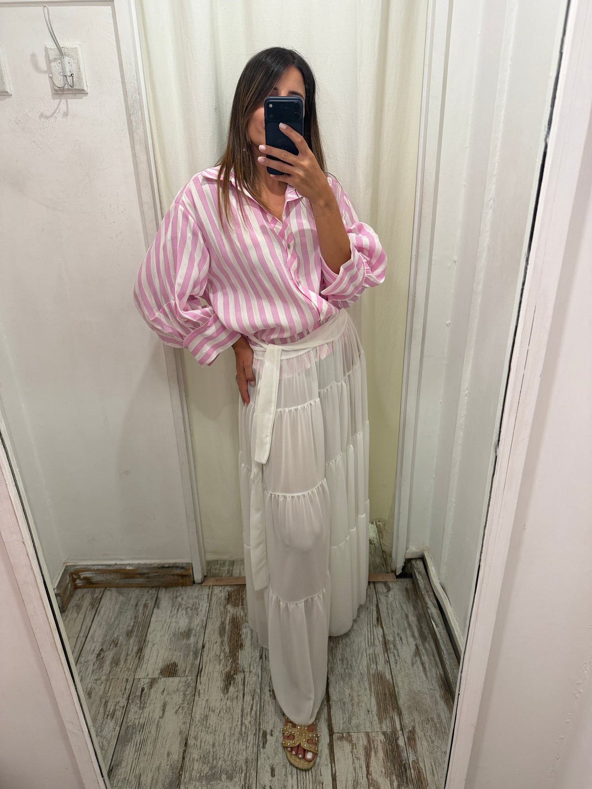 GONNA PAREO BIANCA TRASPARENTE