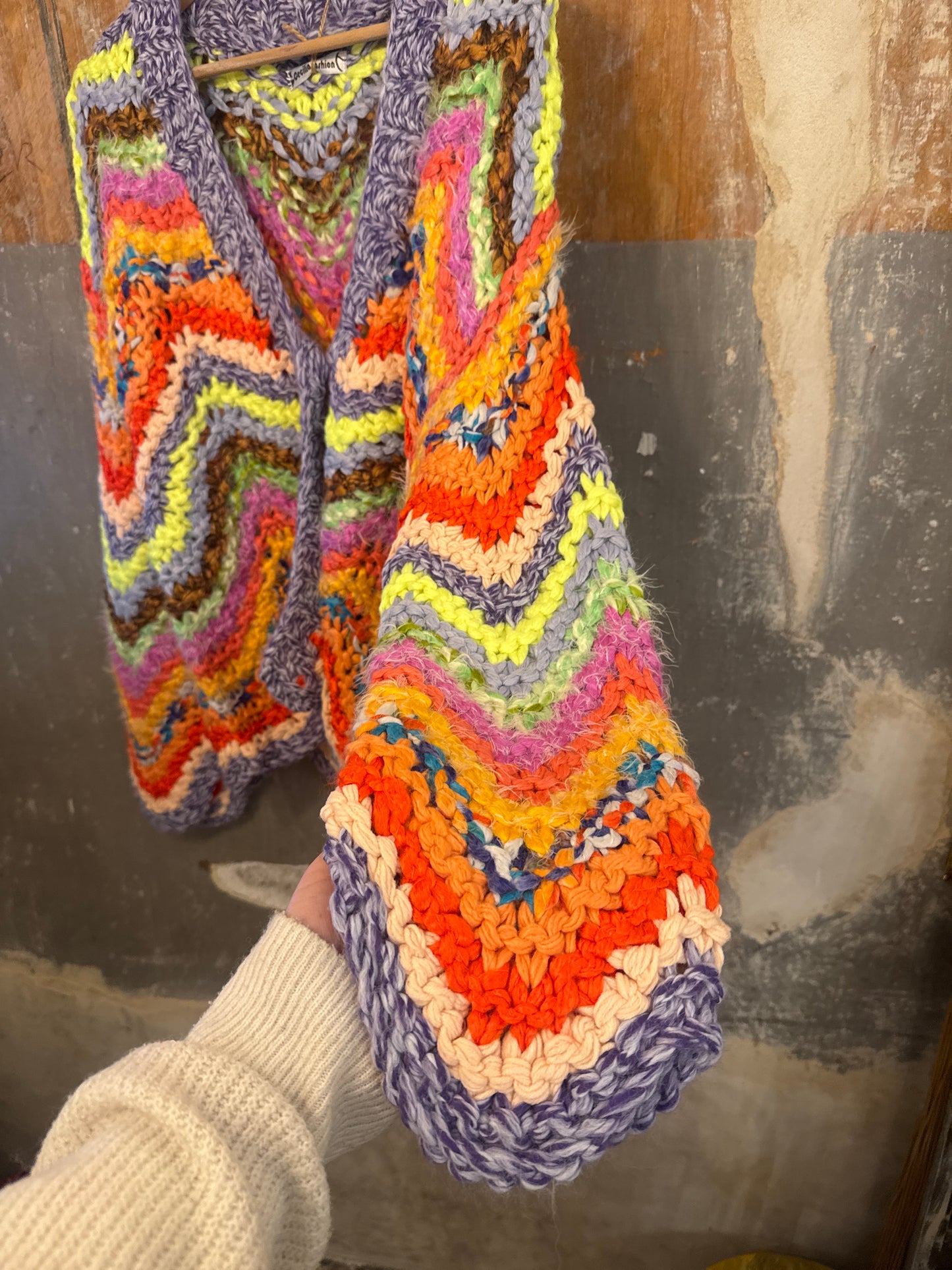 NEW COLLECTION - CARDIGAN UNCINETTO MULTICOLOR