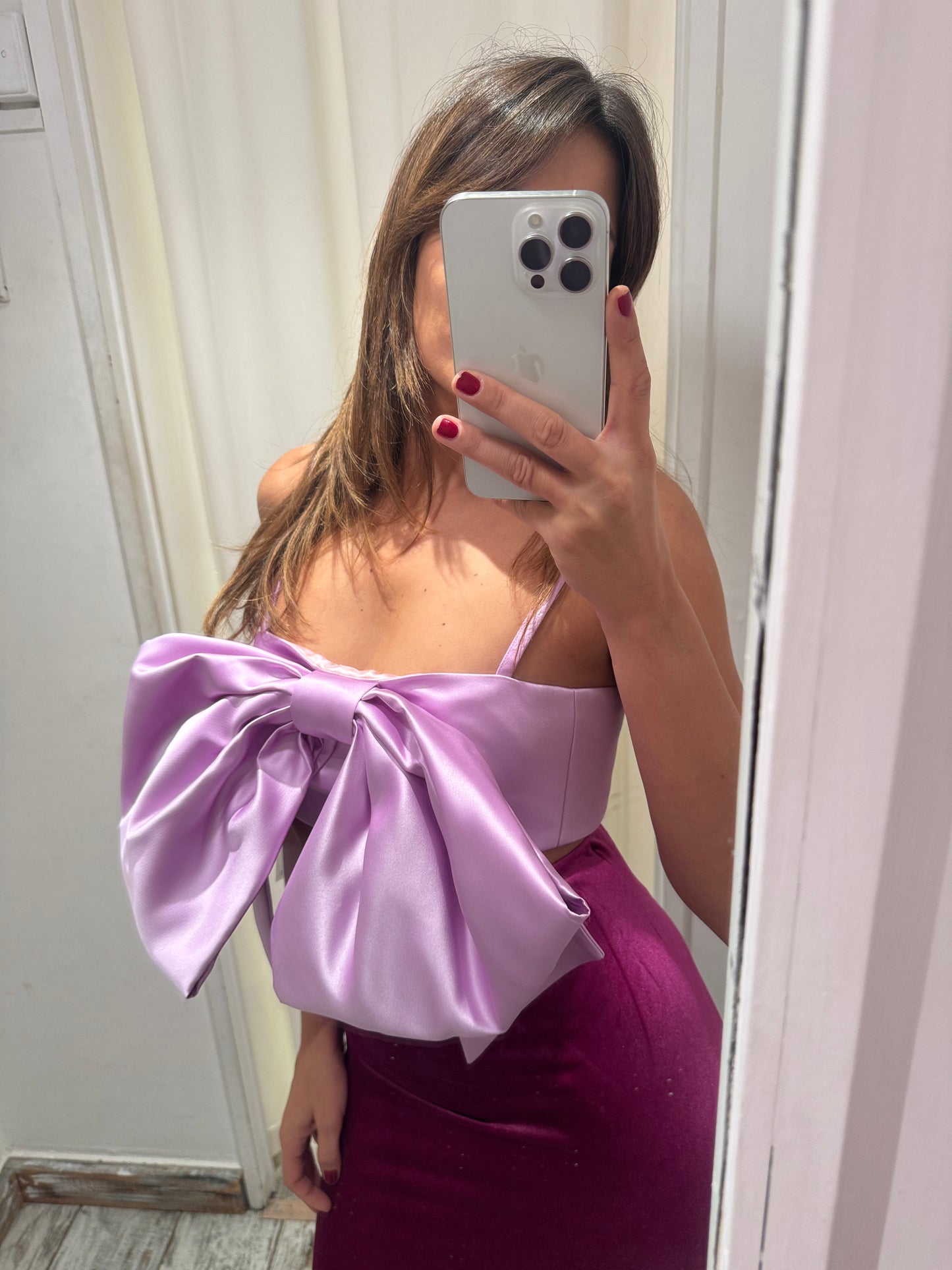 TOP BRALETTE NINA RICCI FIOCCO LILLA