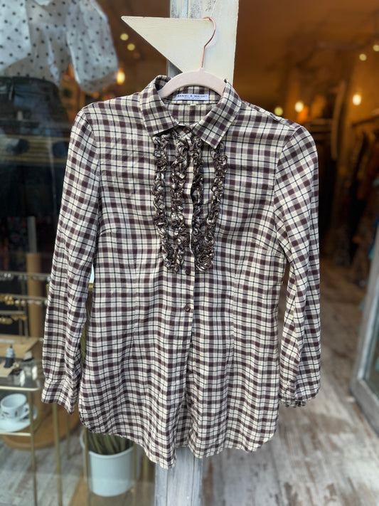 CAMICIA MAYER&DANIEL QUADRETTI MARRONE