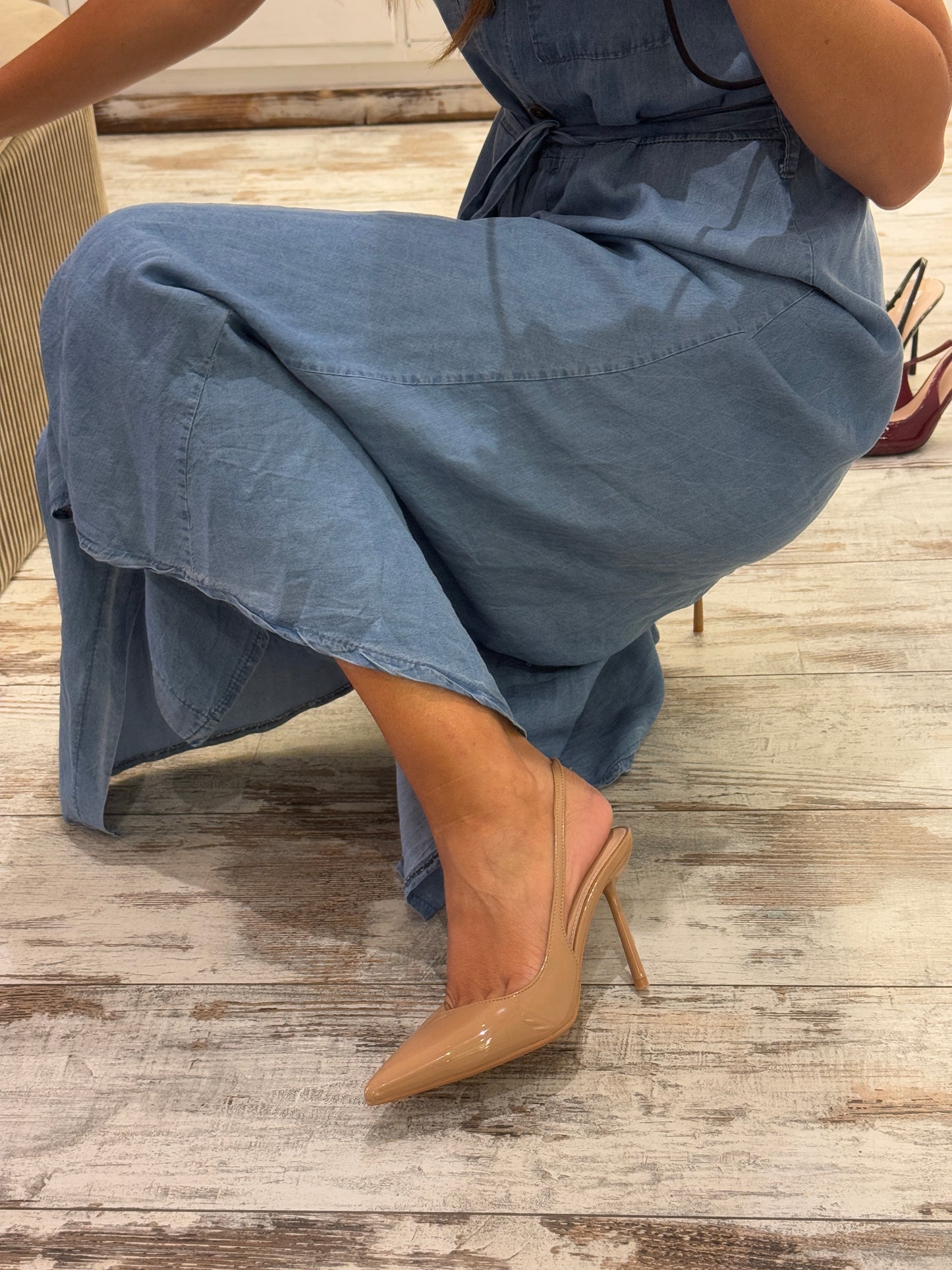 DECOLLETÈ SLINGBACK VERNICE CREMA A V