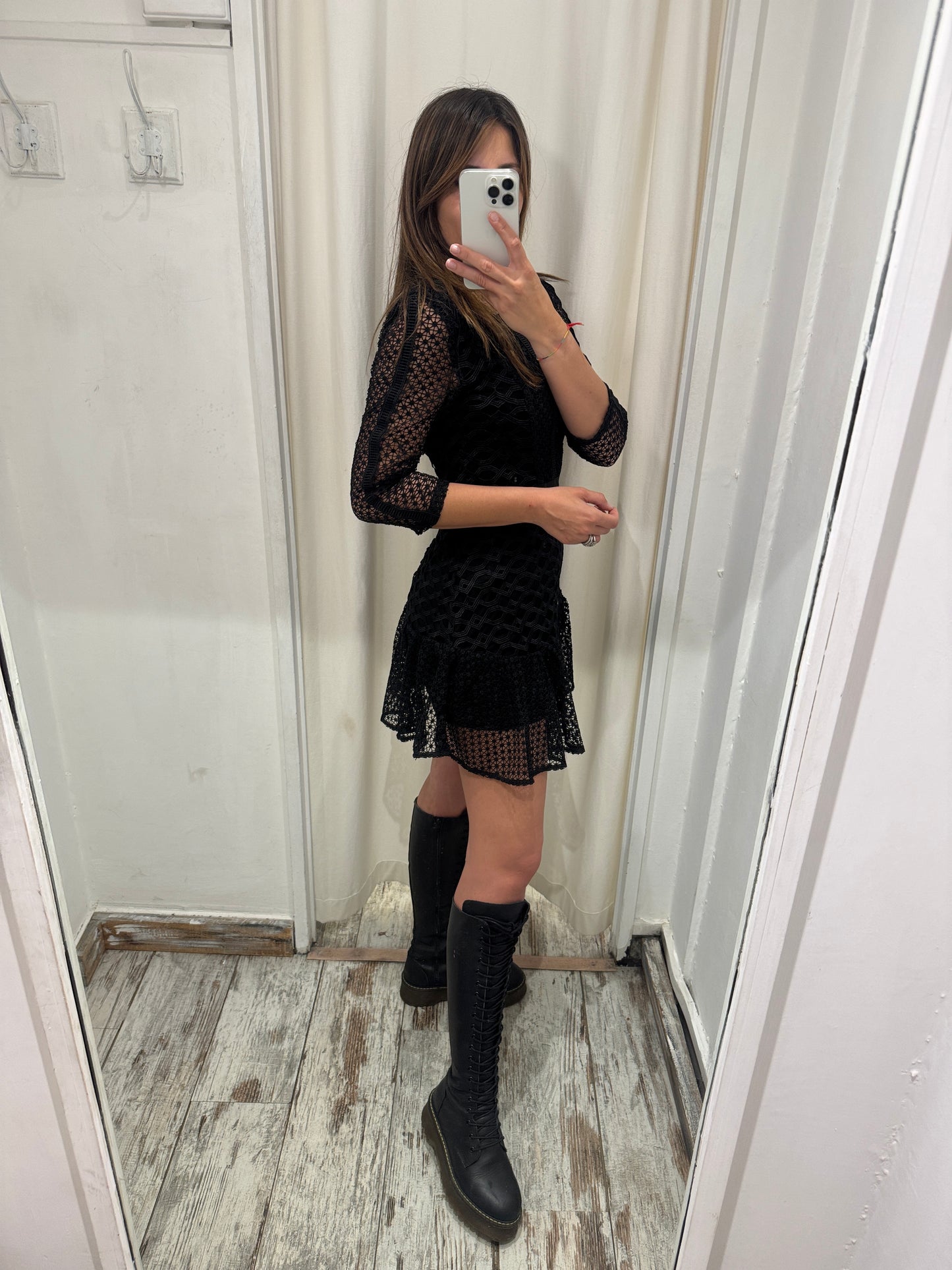 ABITO LIUJO NERO MACRAMÈ
