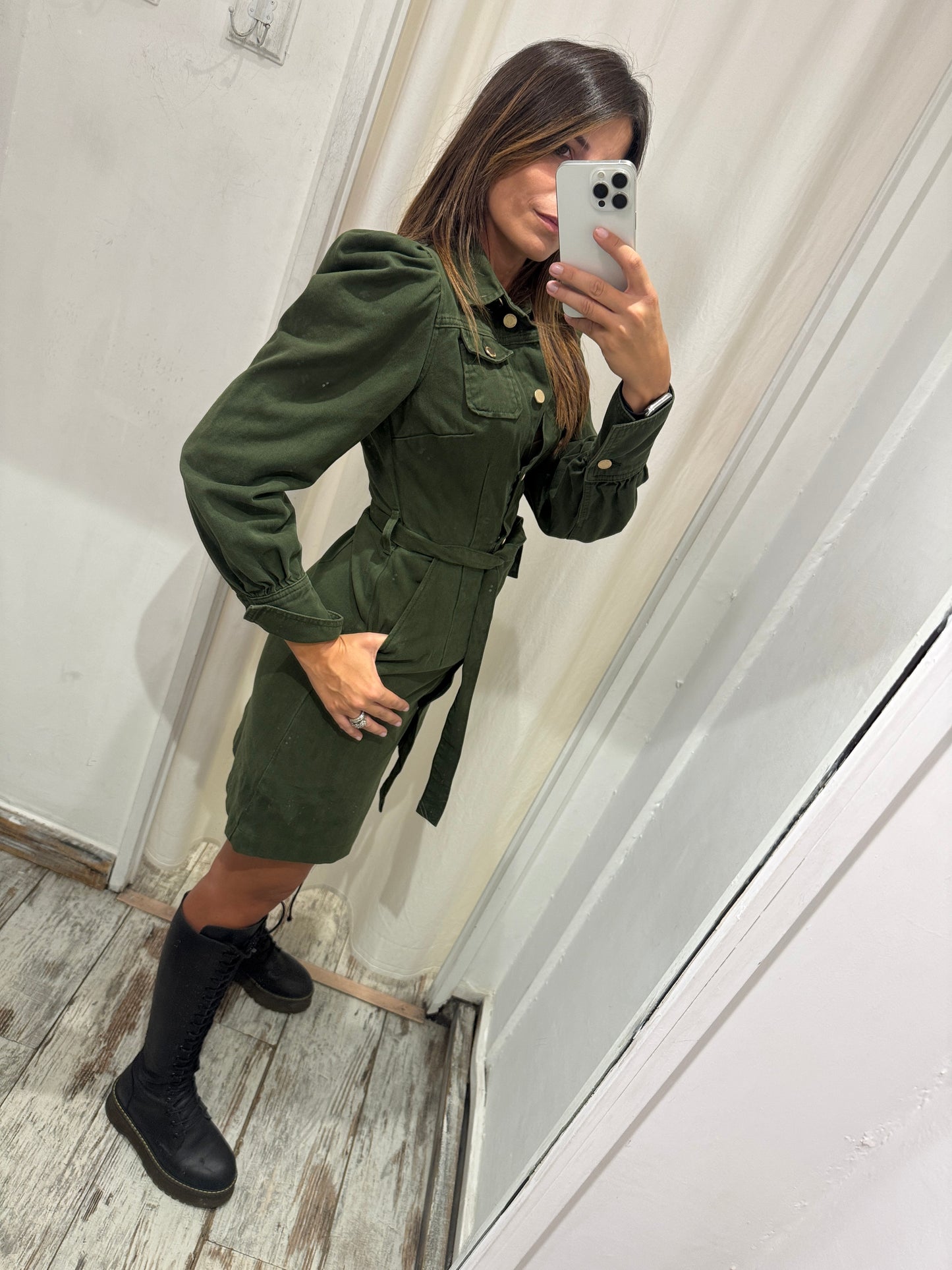 ABITO ESSENTIEL ANTWERP DENIM VERDE MILITARE