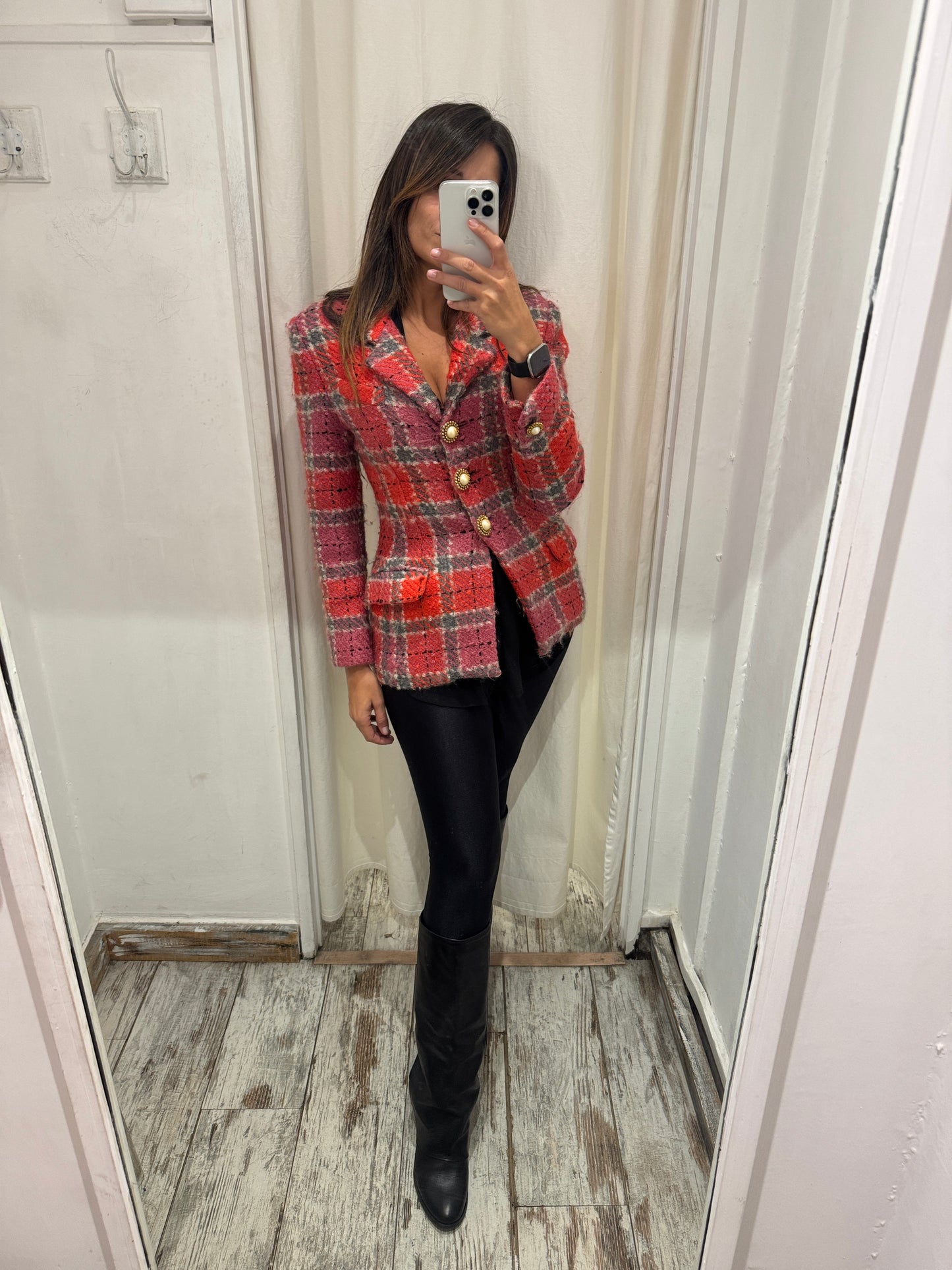 BLAZER CLAMANTIS BOUCLÈ MULTICOLORE