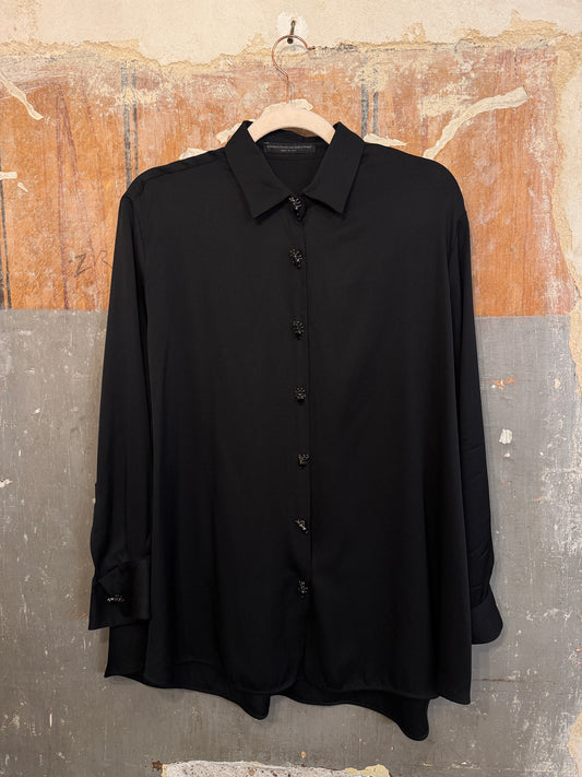 CAMICIA ERMANNO SCERVINO NERA FORMICHE