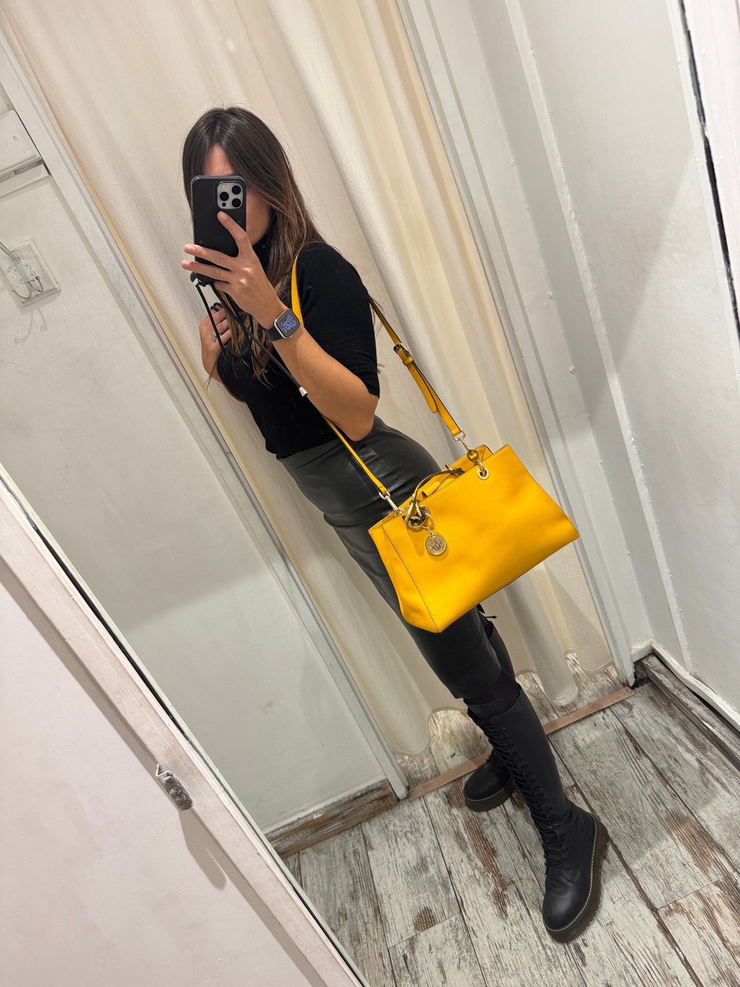 BORSA MICHAEL KORS FULTON GIALLO