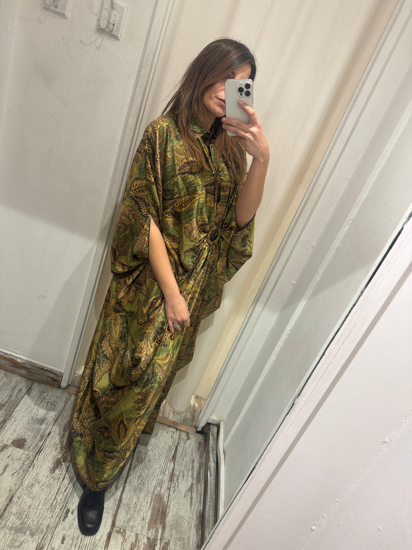 NEW COLLECTION - ABITO DRAPPEGGIO VERDE E ORO