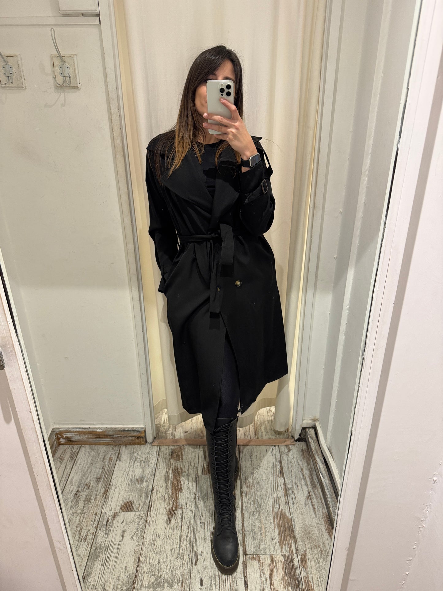 TRENCH PRIMAVERILE NERO