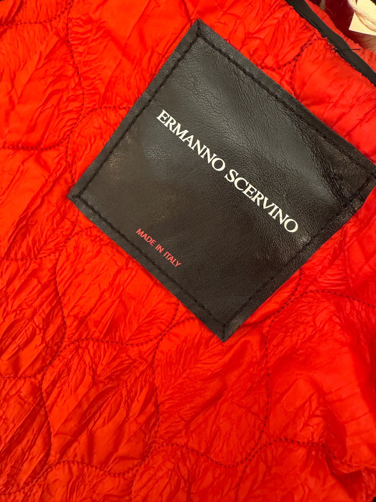 CAPPOTTO SPORTIVO ERMANNO SCERVINO NERO E ROSSO
