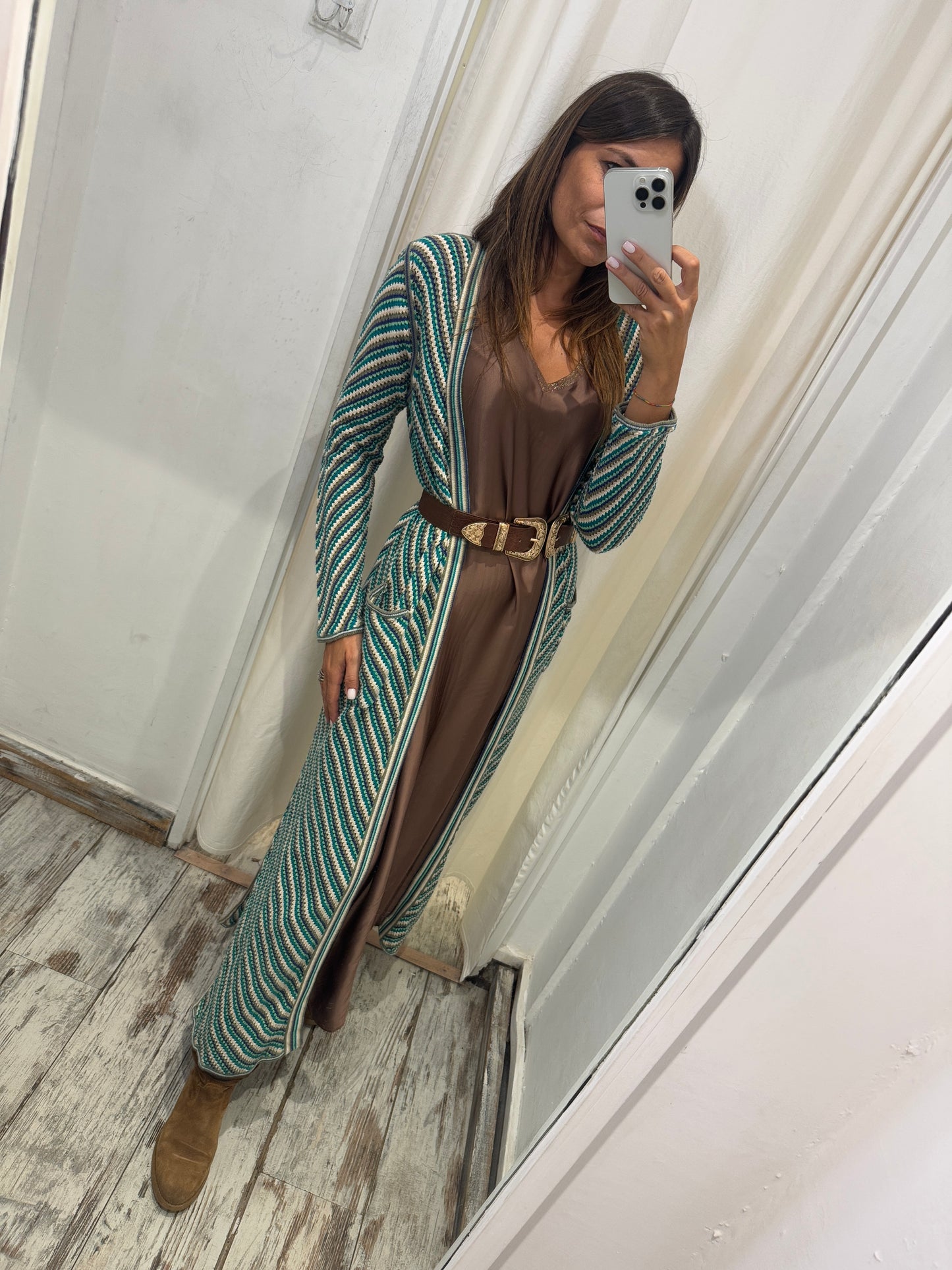 CARDIGAN LUNGO SWEET CASHMERE IN MAGLIA