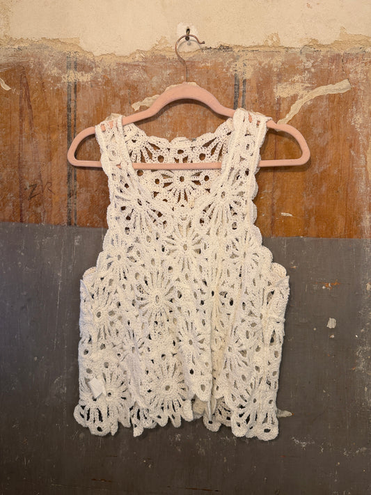 NEW COLLECTION - TOP CROCHET BIANCO
