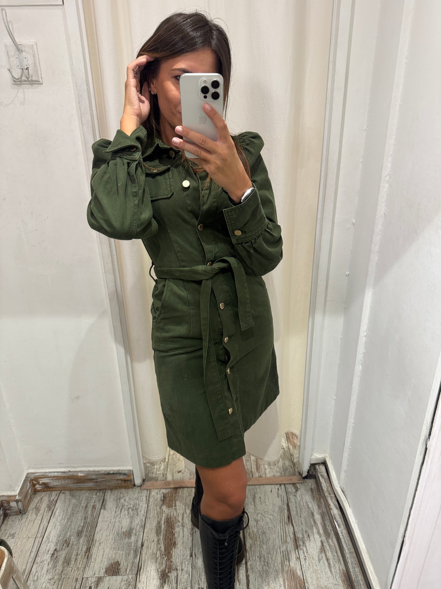 ABITO ESSENTIEL ANTWERP DENIM VERDE MILITARE