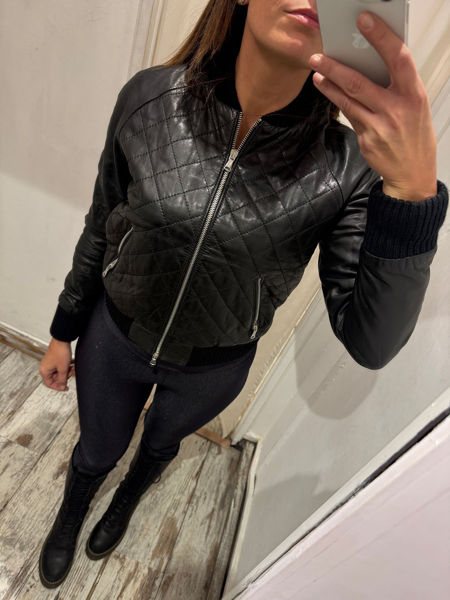 BOMBER GOLDCASE PELLE NERO