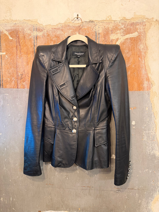 BLAZER ADELE FADO PELLE NERO