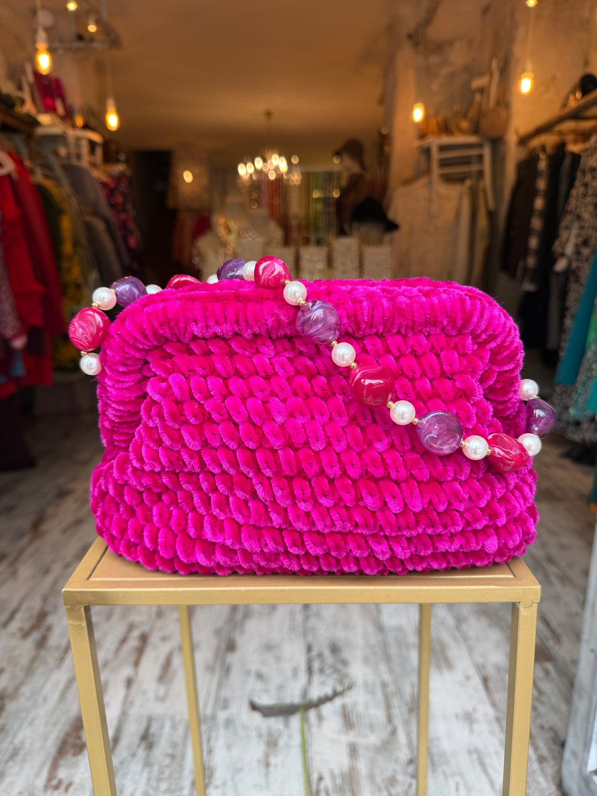 POCHETTE CINIGLIA FUCSIA