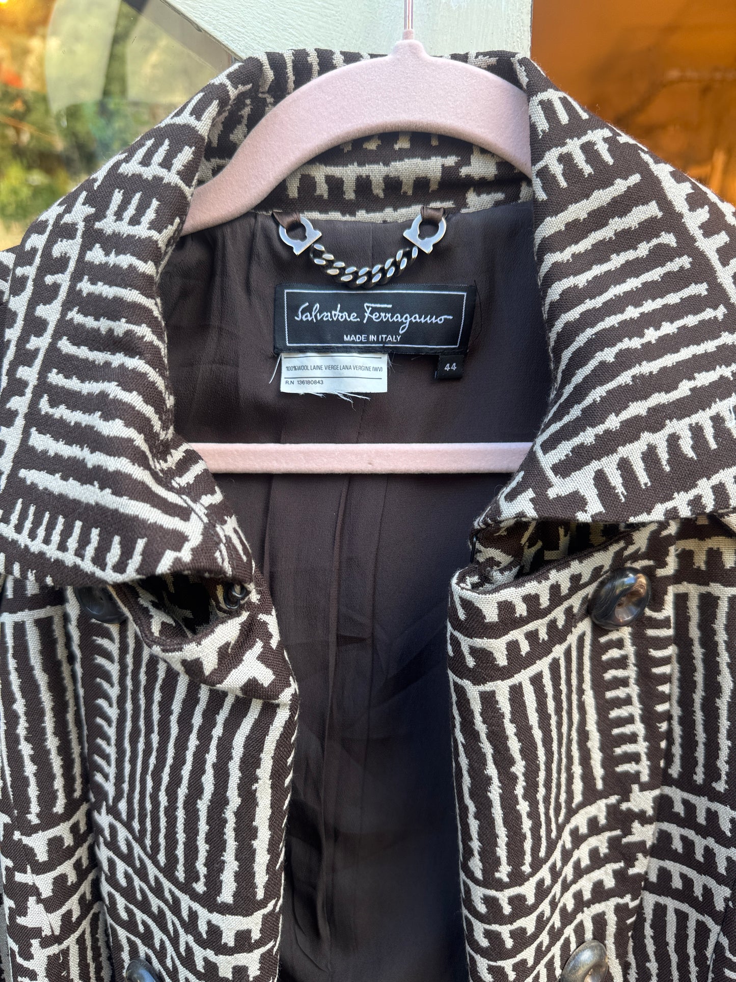 CAPPOTTO FERRAGAMO FANTASIA MARRONE