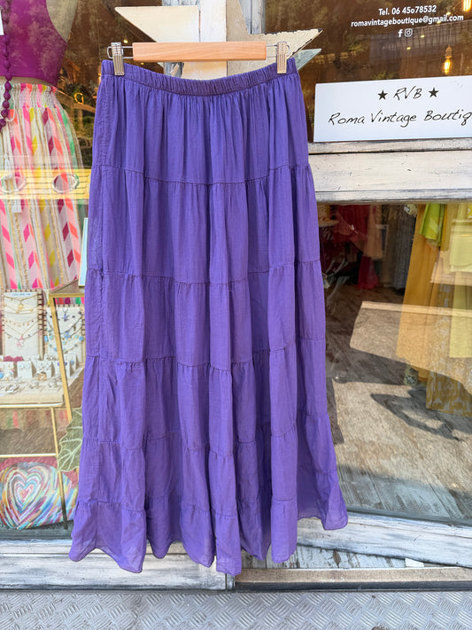 GONNA LUNGA COTONE VIOLA