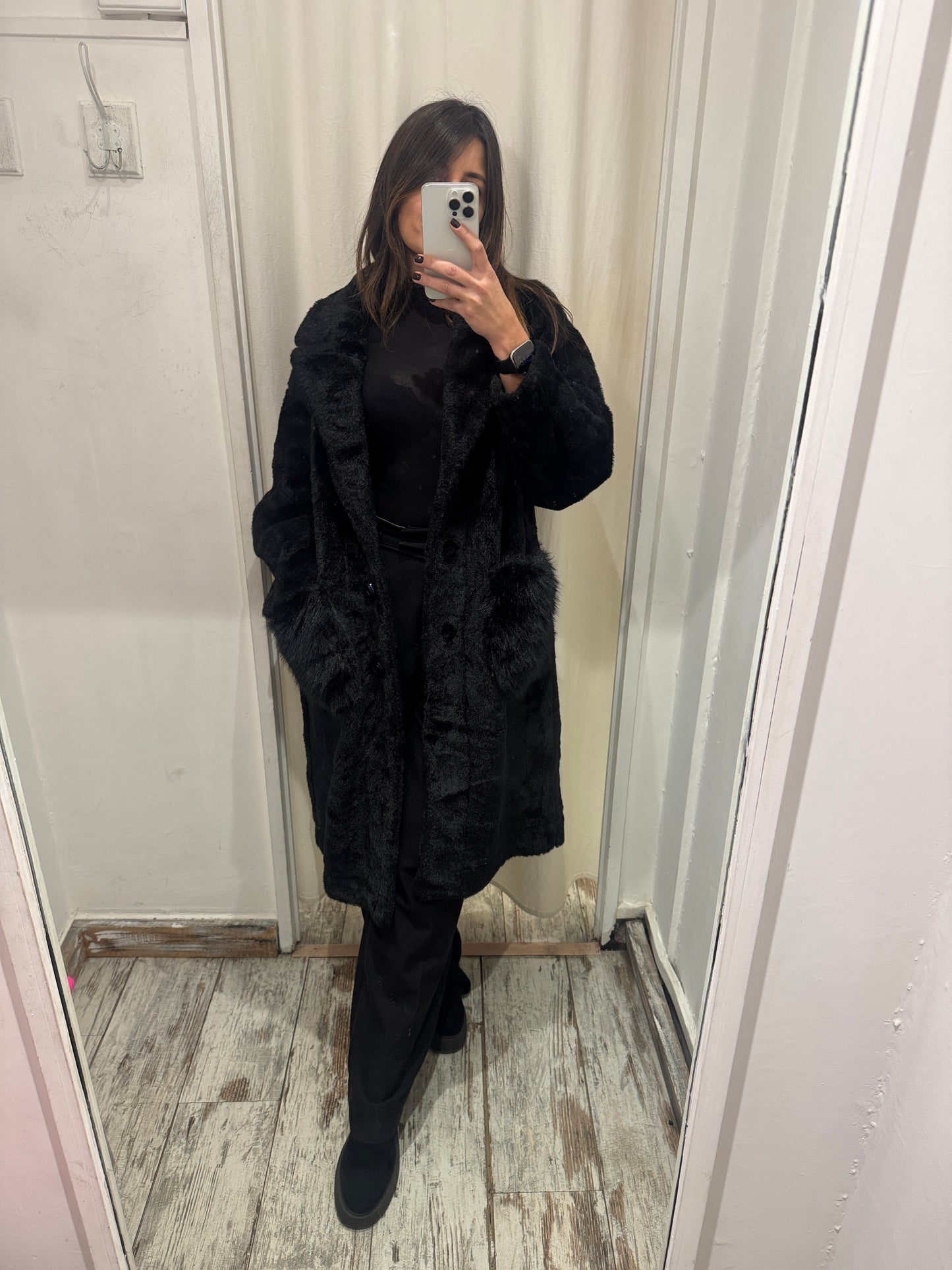 CAPPOTTO TEDDY NERO
