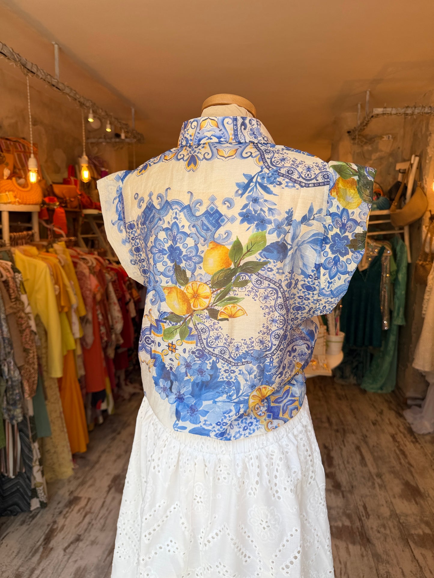 CAMICIA STAMPA CAPRI LIMONI