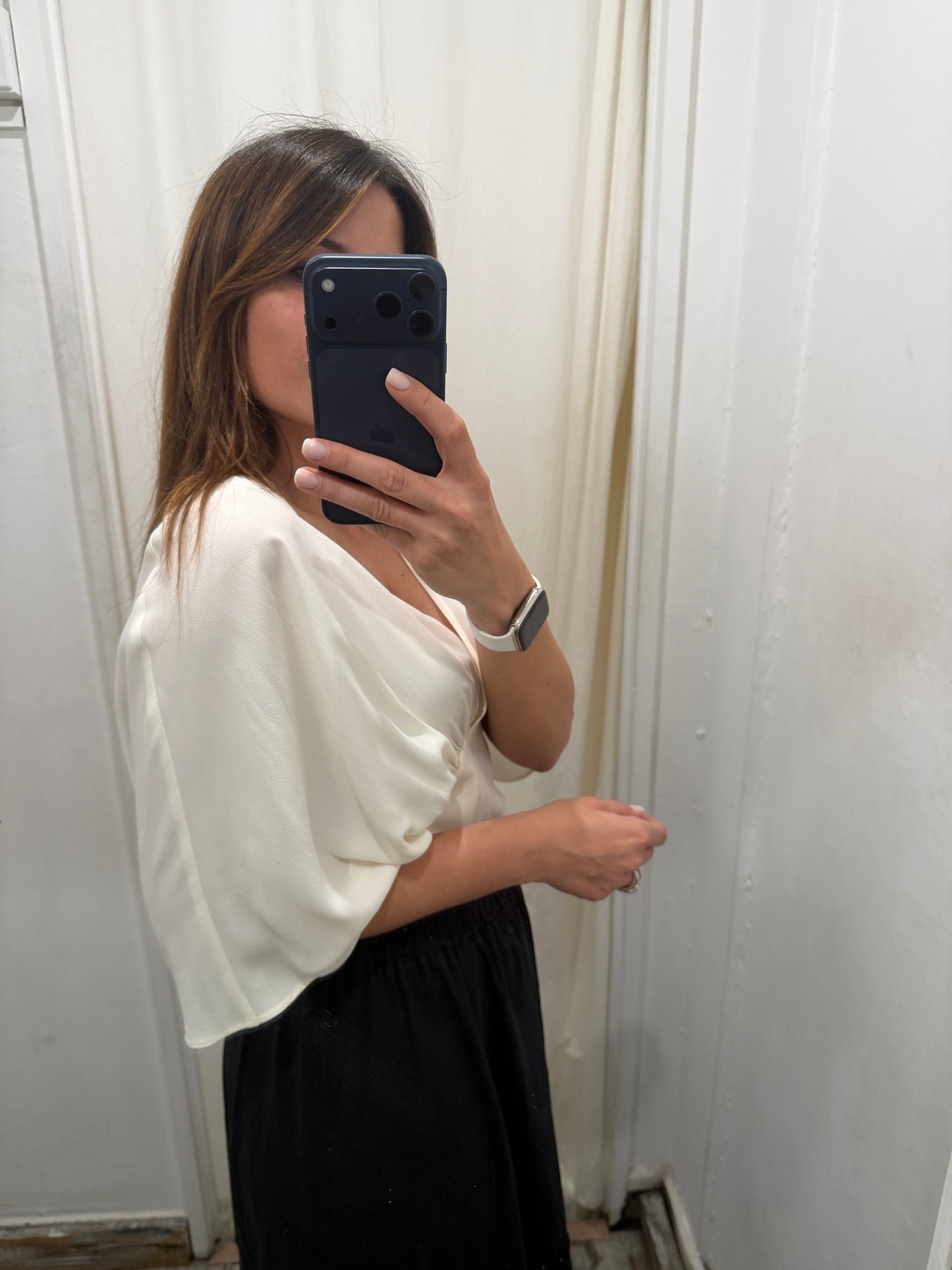 NEW COLLECTION - BLUSA JUCCA PANNA MISTO SETA