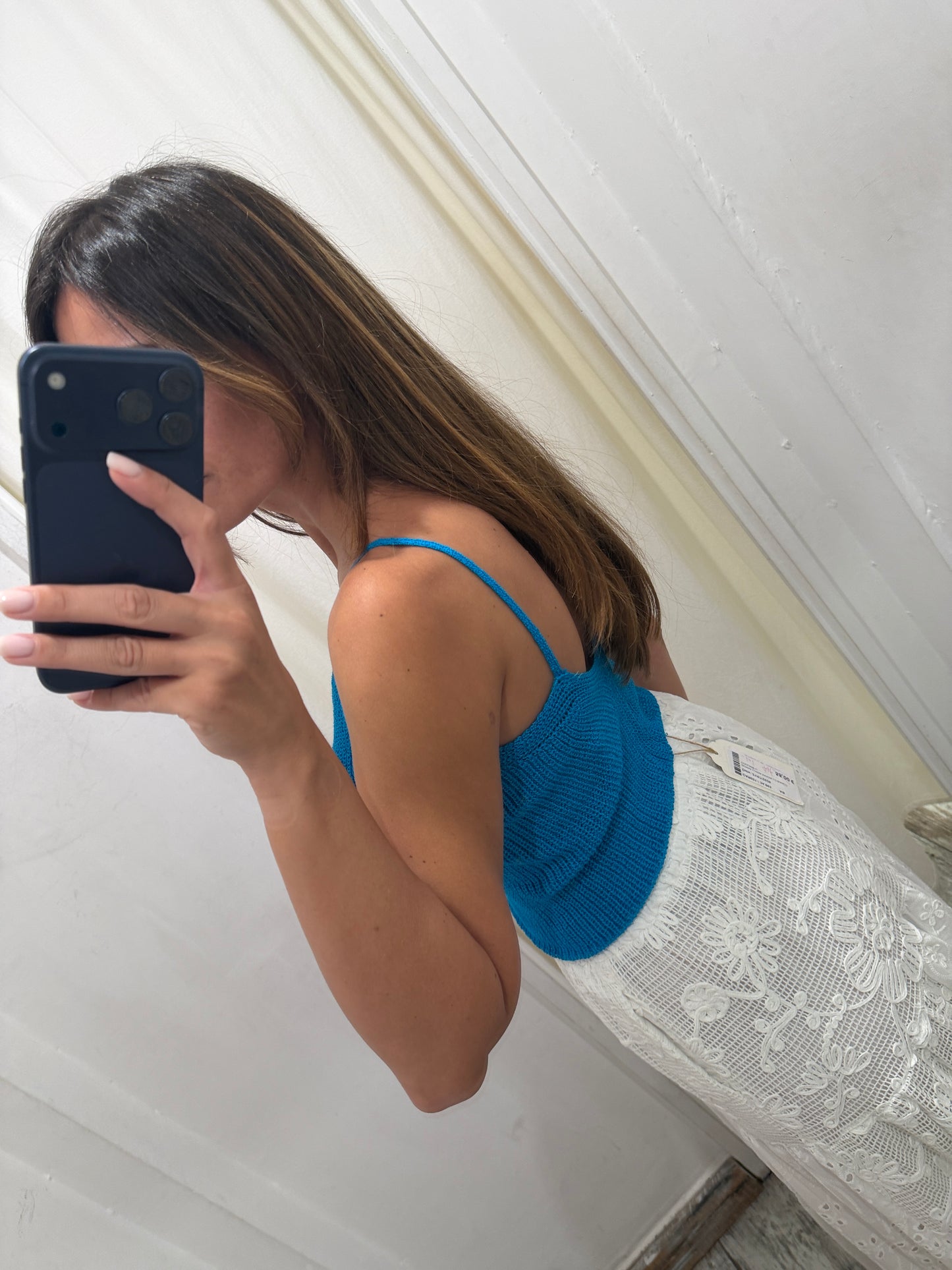 TOP CROP AZZURRO