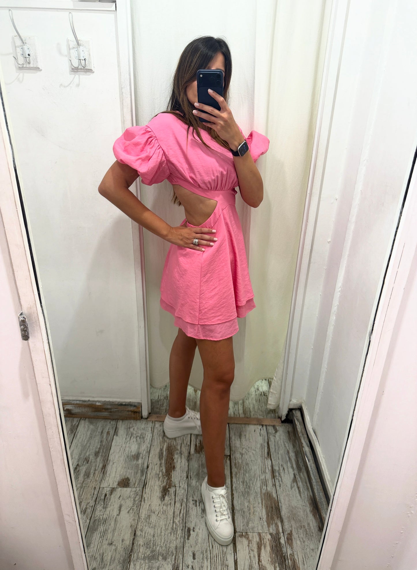 ABITO CUT OUT ROSA BARBIE