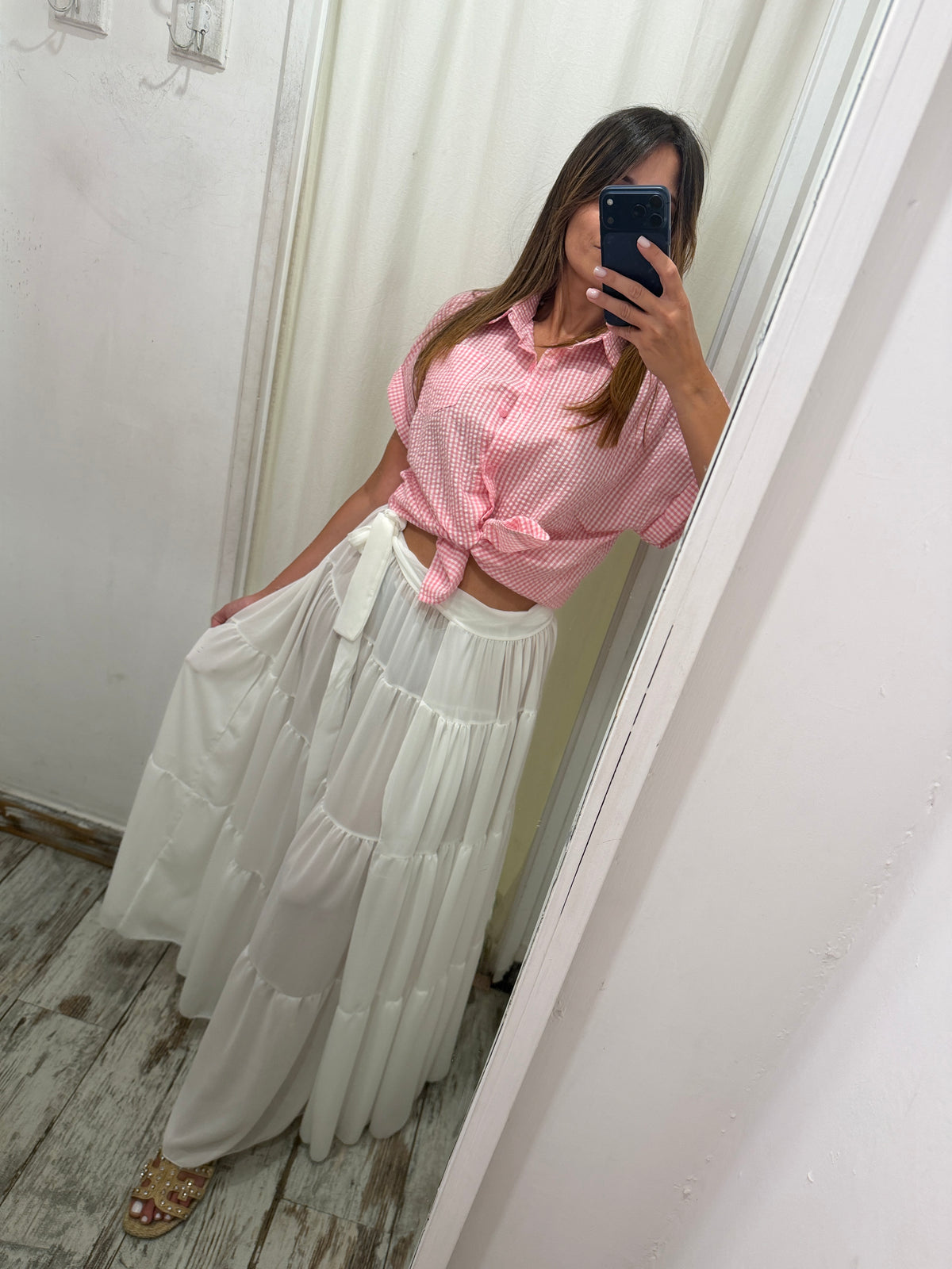 GONNA PAREO BIANCA TRASPARENTE