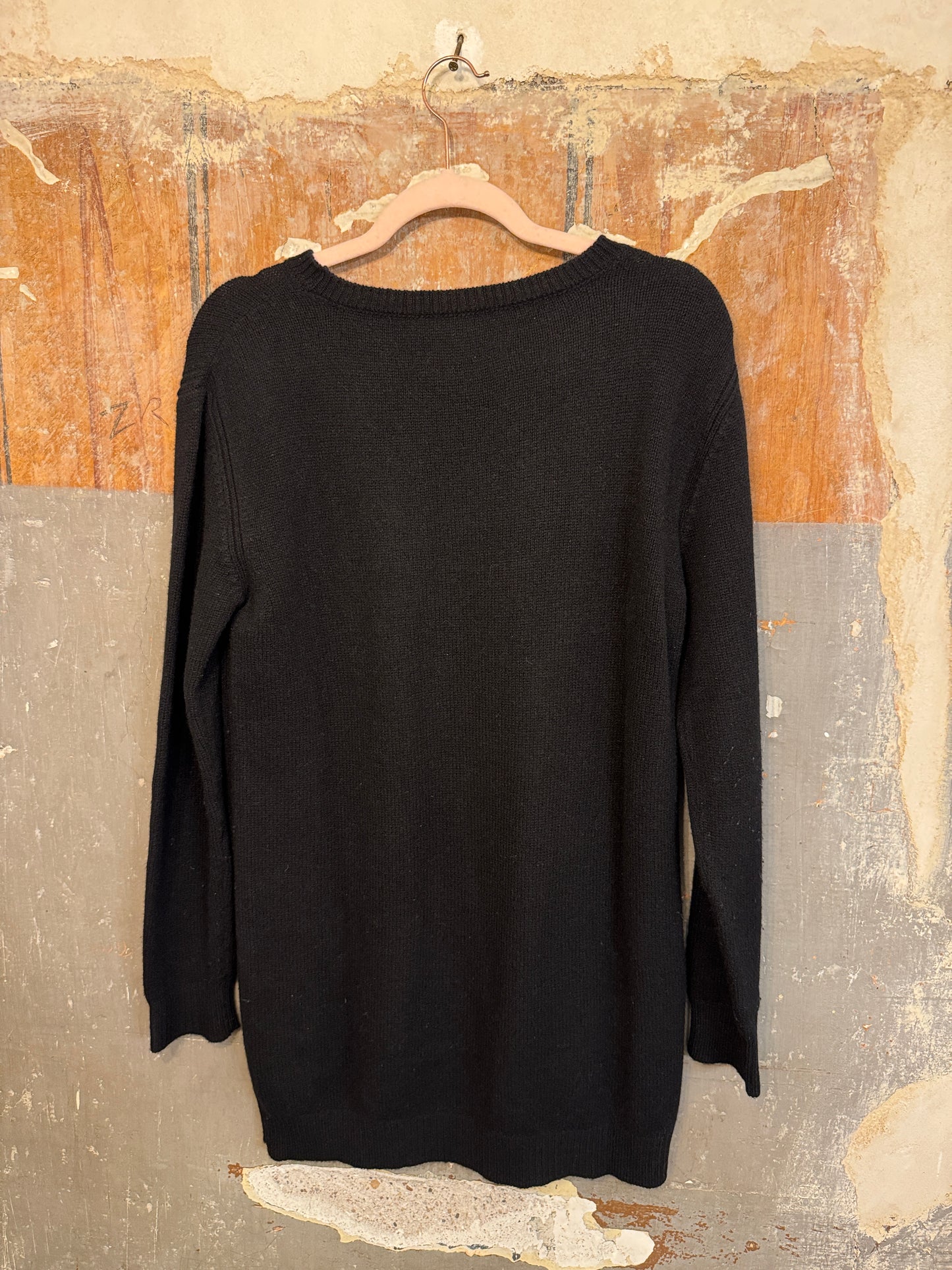 MAGLIA ALBERTA FERRETTI NERA CON SCRITTA BIANCA