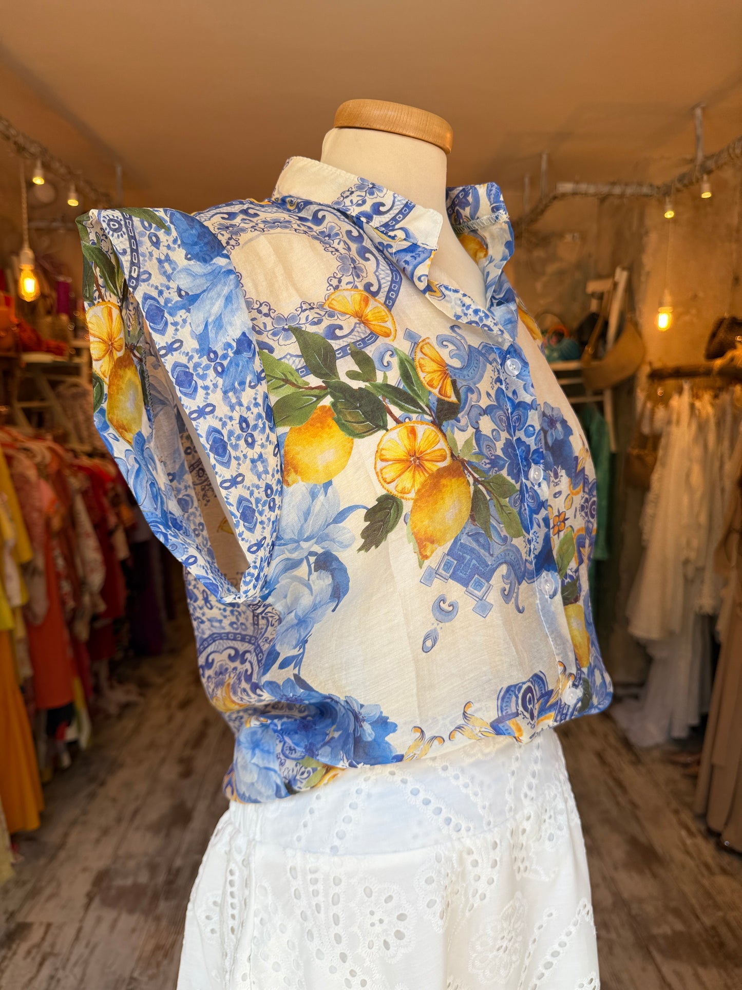 CAMICIA STAMPA CAPRI LIMONI