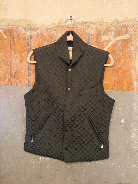 GILET BOGGI TRAPUNTATO VERDE MILITARE SCURO