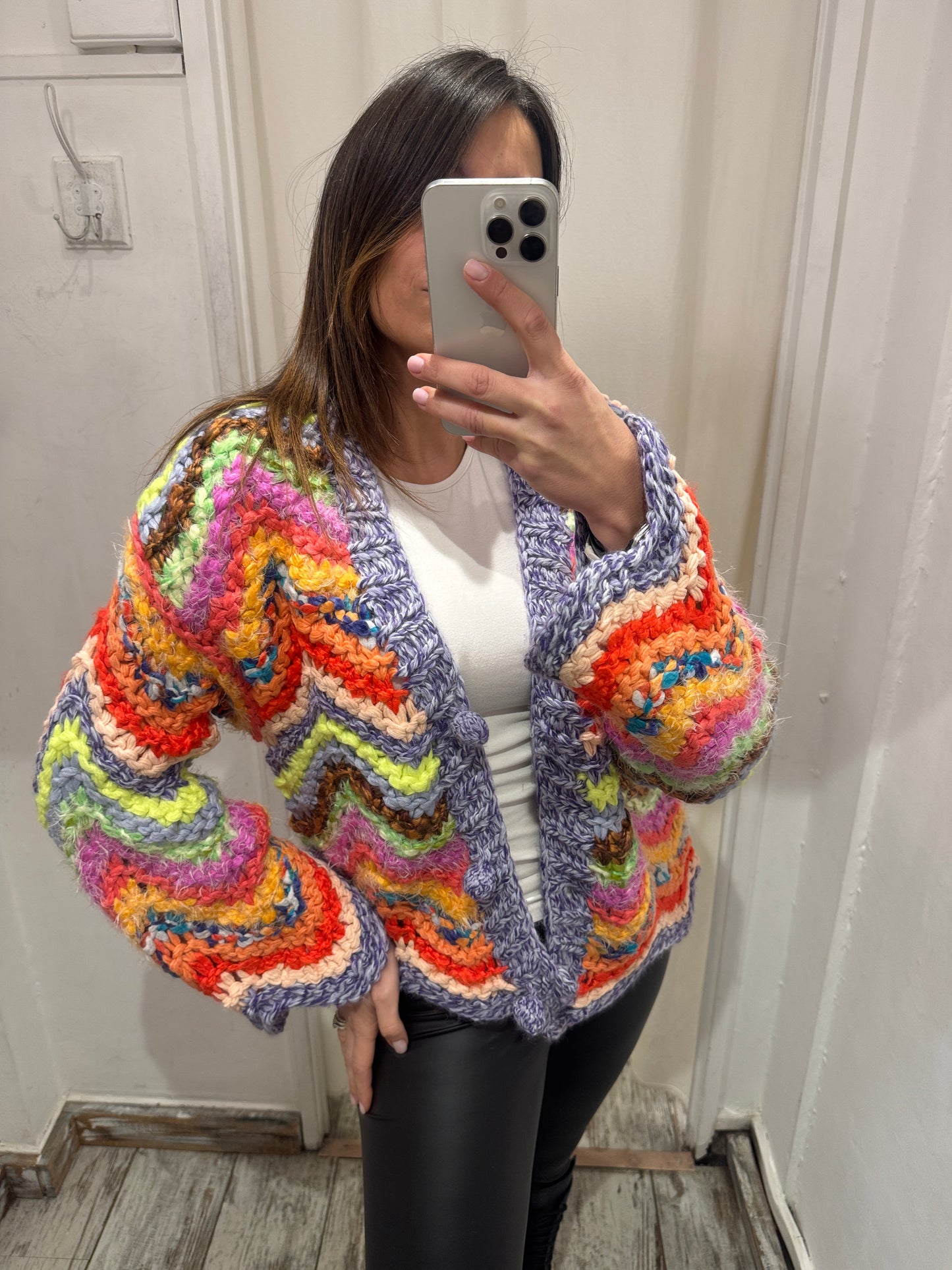 NEW COLLECTION - CARDIGAN UNCINETTO MULTICOLOR