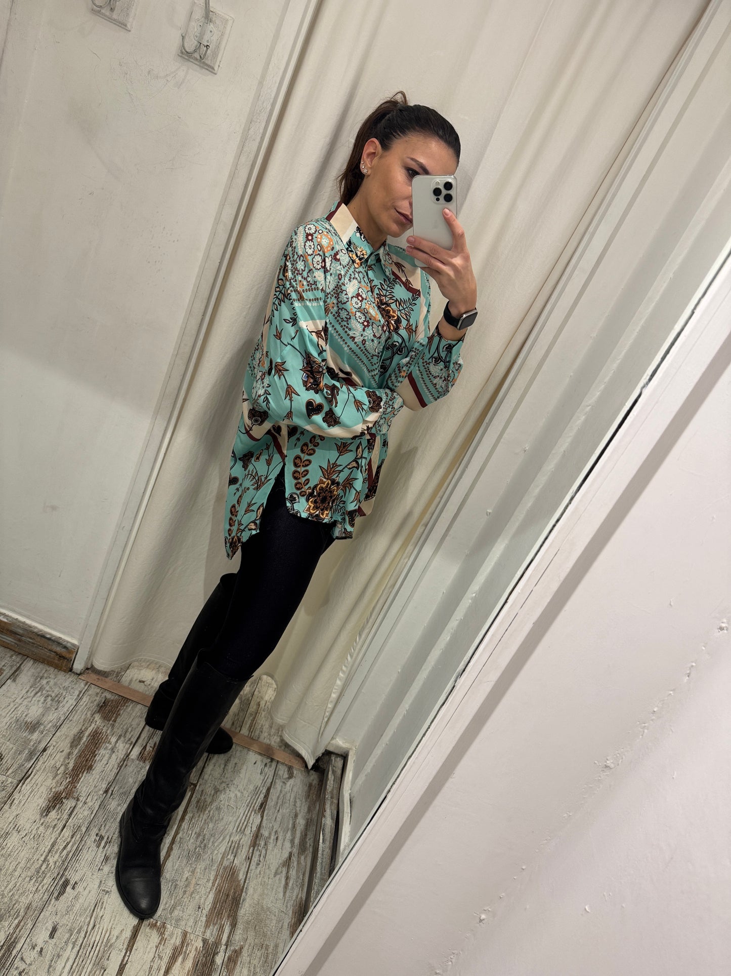NEW COLLECTION - CAMICIA KING KONG OVER TIFFANY FANTASIA MARRONE