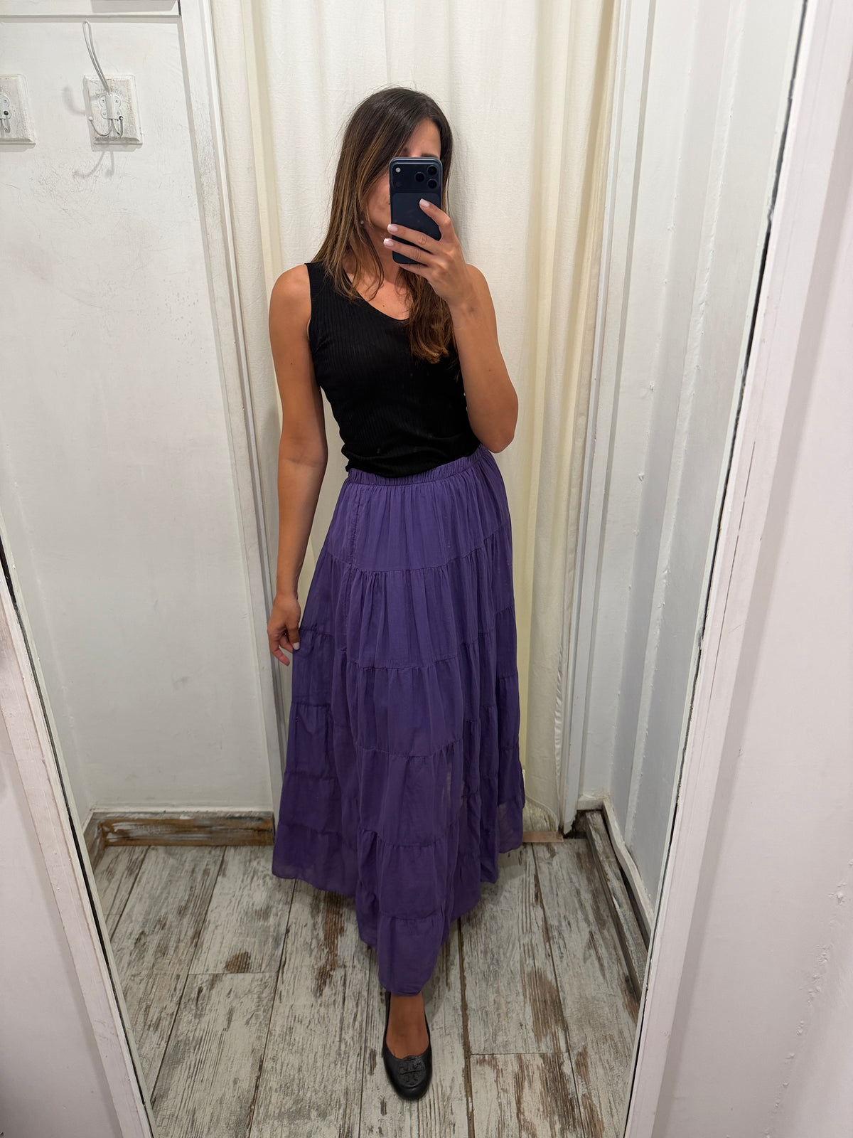 GONNA LUNGA COTONE VIOLA
