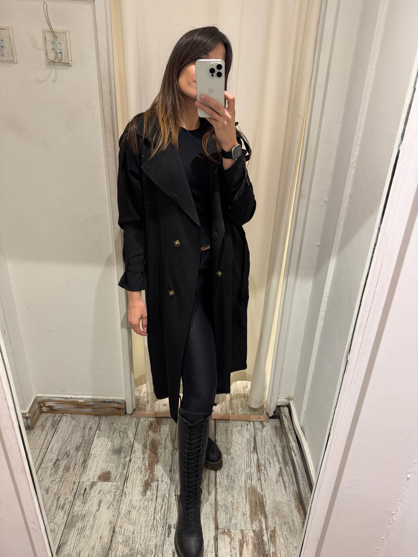 TRENCH PRIMAVERILE NERO