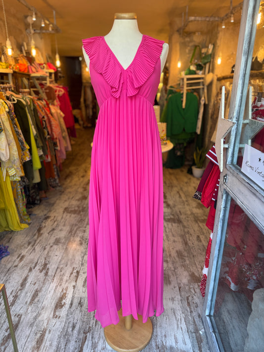 ABITO TWINSET FUCSIA PLISSÈ