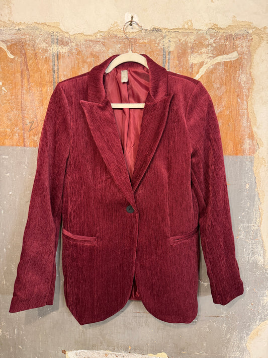 BLAZER VELOUR BORDEAUX