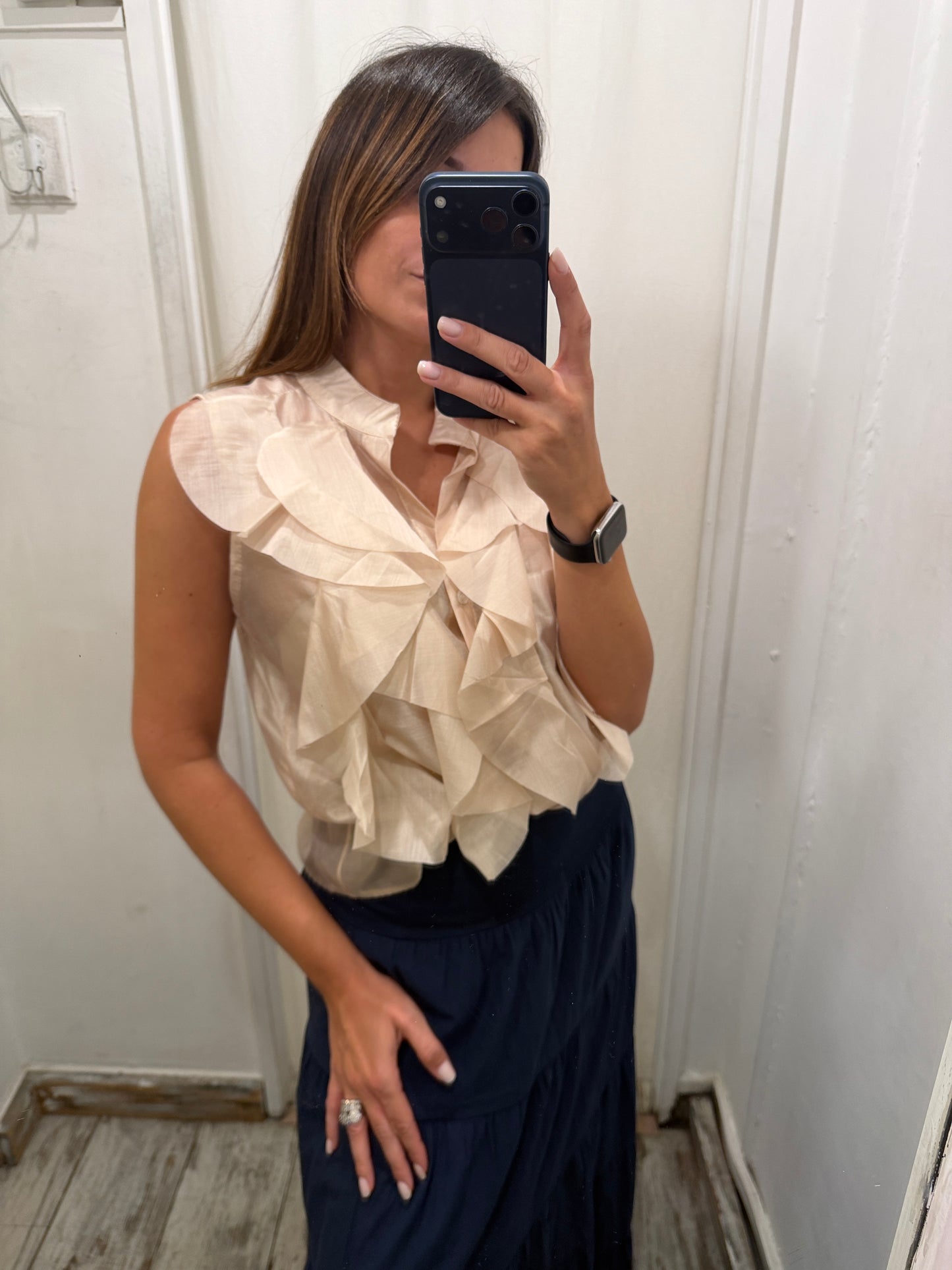 CAMICIA ROUCHES NUDE