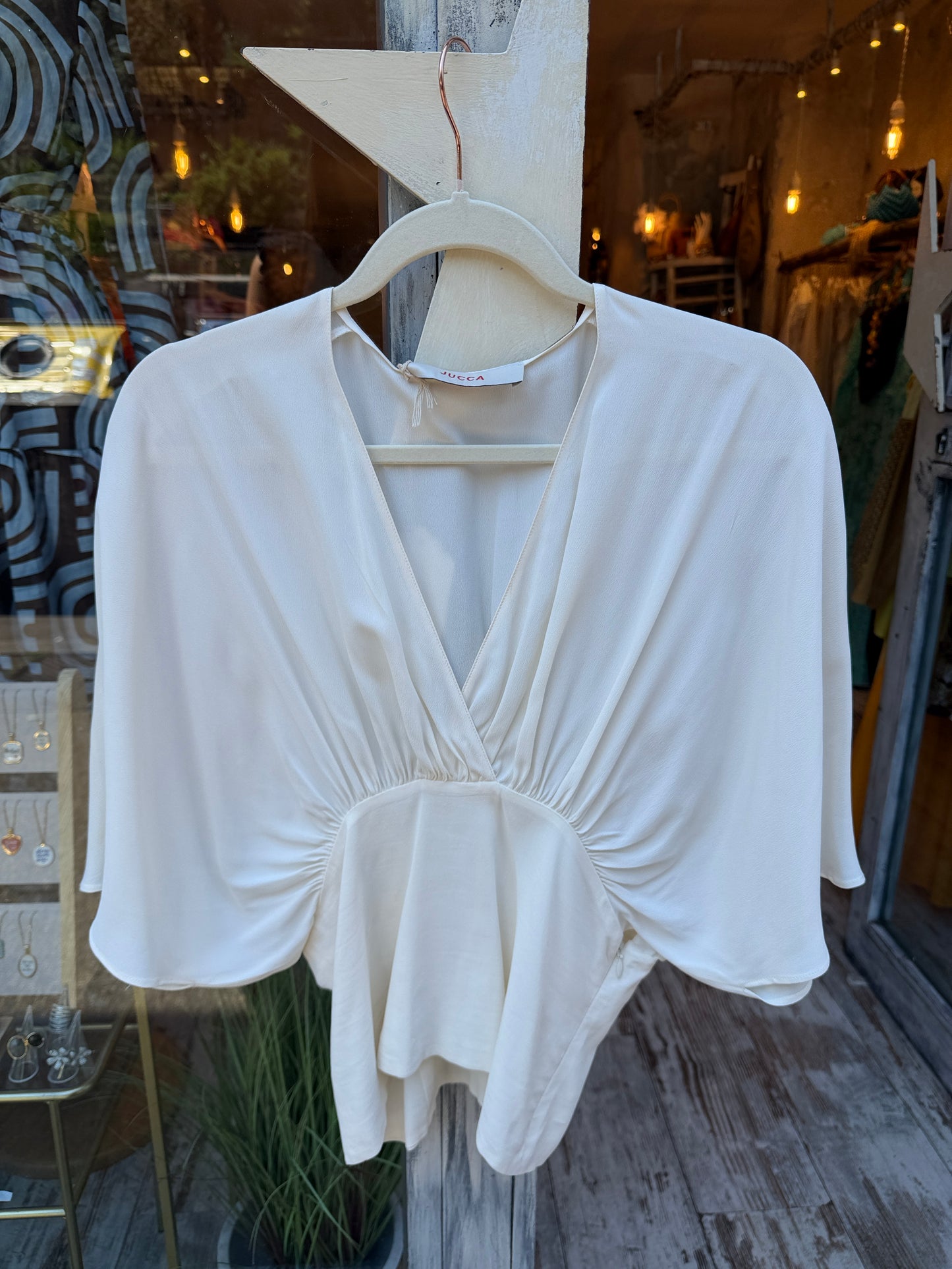 NEW COLLECTION - BLUSA JUCCA PANNA MISTO SETA