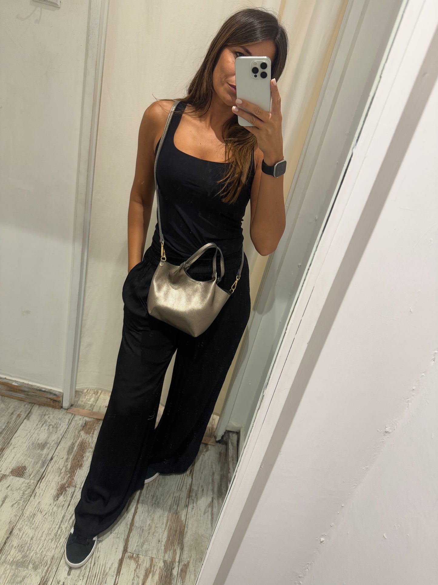 MINI BAG PELLE PIOMBO