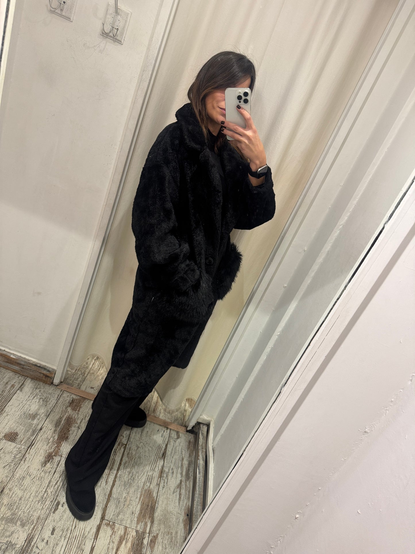 CAPPOTTO TEDDY NERO