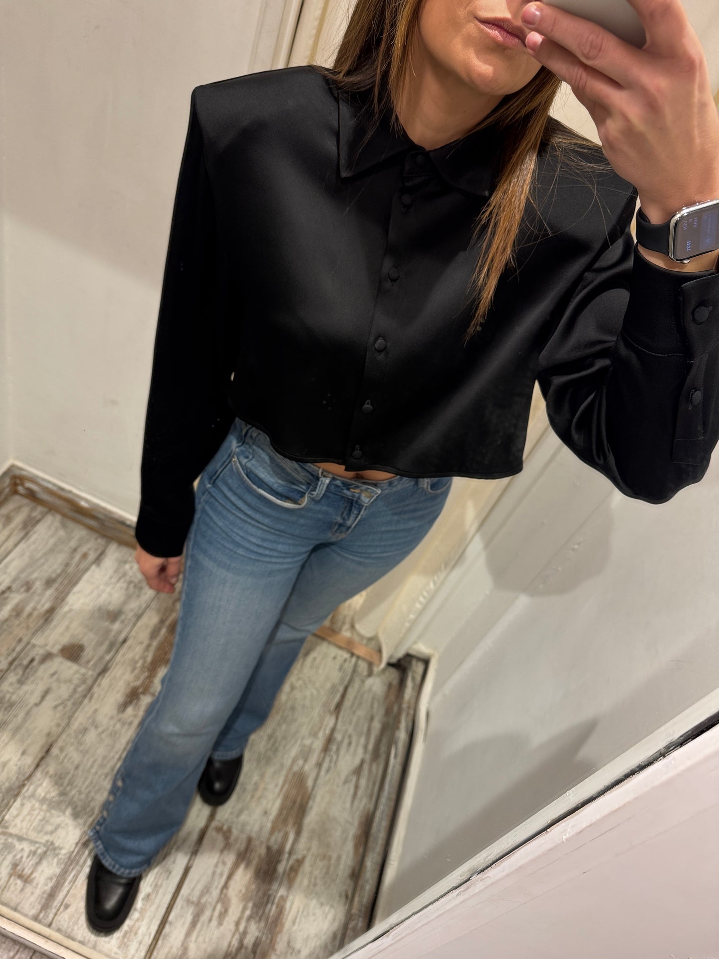 NEW COLLECTION - CAMICIA CROP MVP WARDROBE NERA