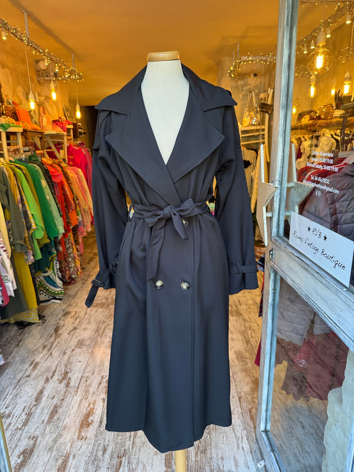 TRENCH PRIMAVERILE NERO