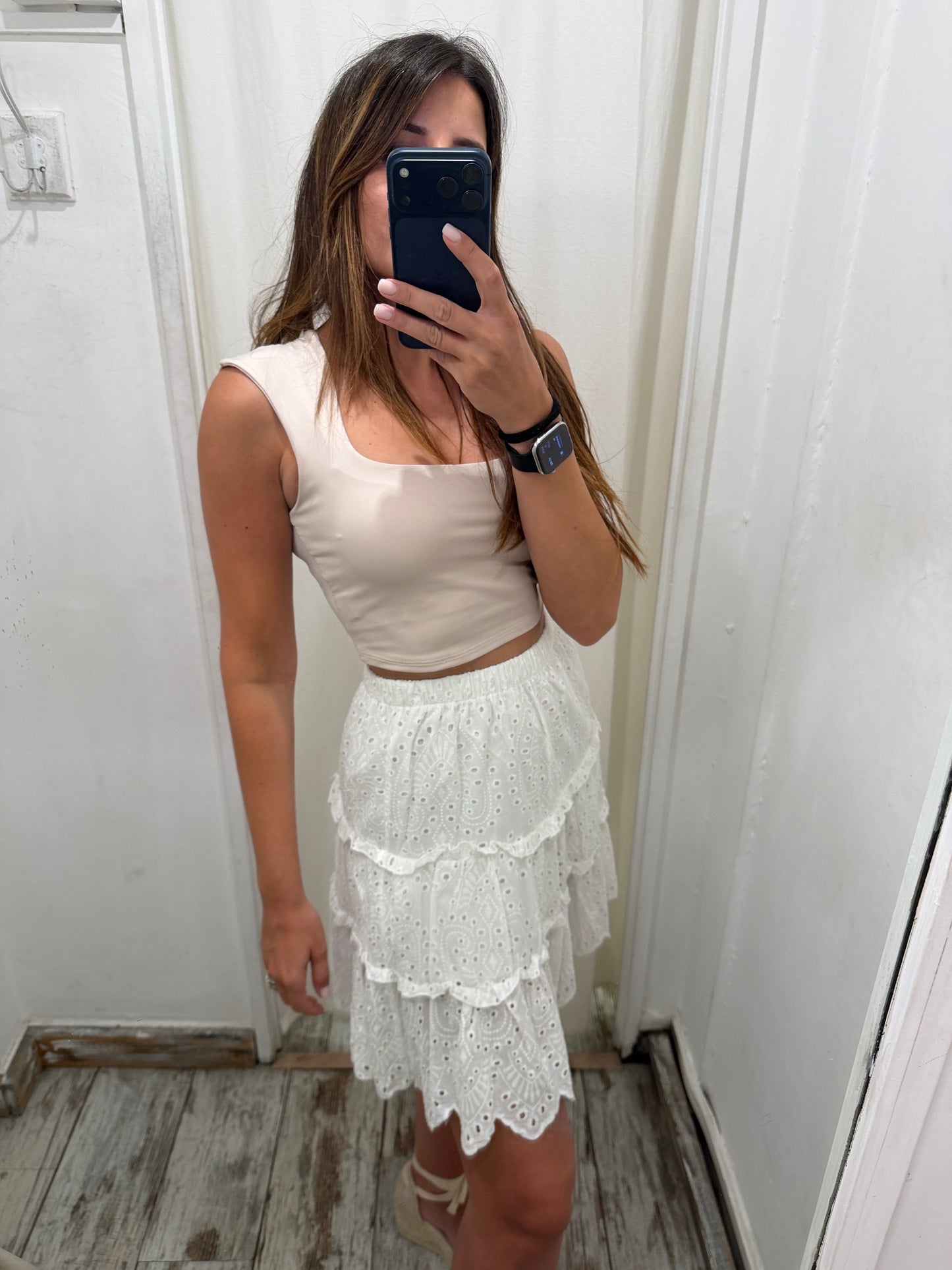 GONNA CORTA SANGALLO BIANCO