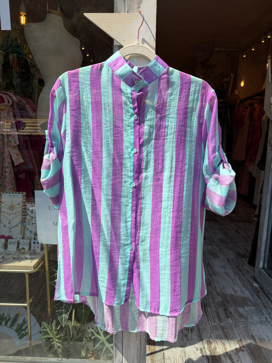 CAMICIA A RIGHE TIFFANY E VIOLA