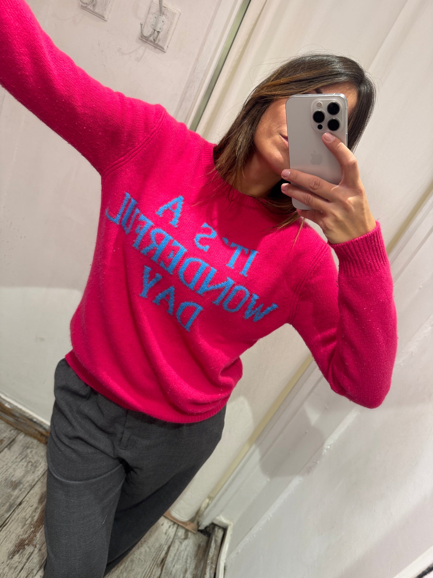 MAGLIA ALBERTA FERRETTI FUCSIA IT’S a WONDERFUL DAY