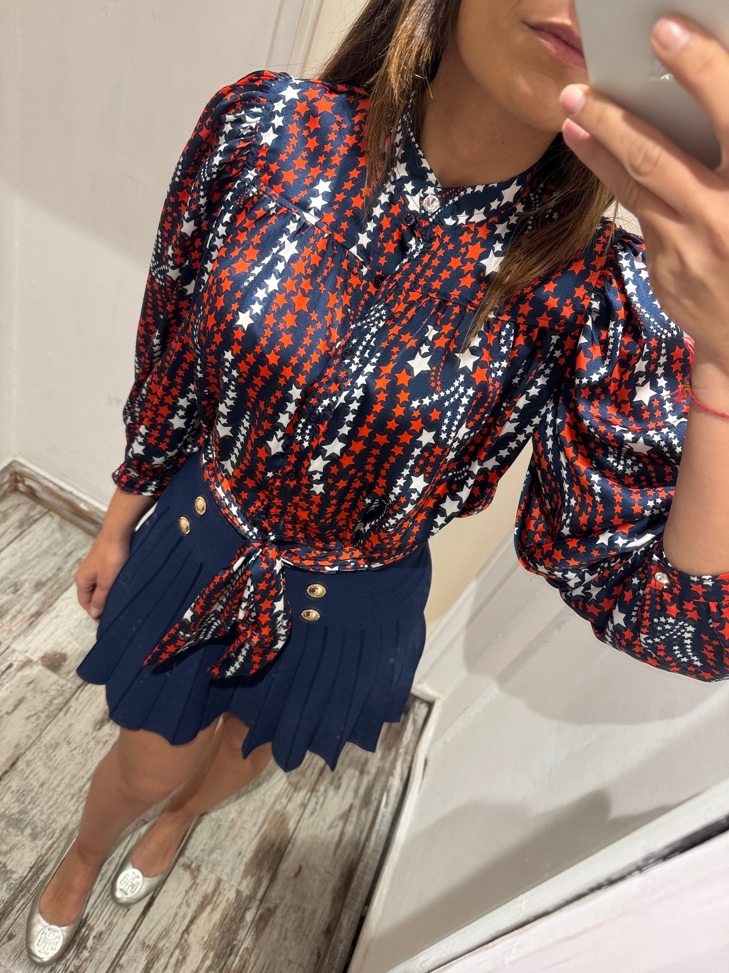 CAMICIA CROP LIUJO STELLE