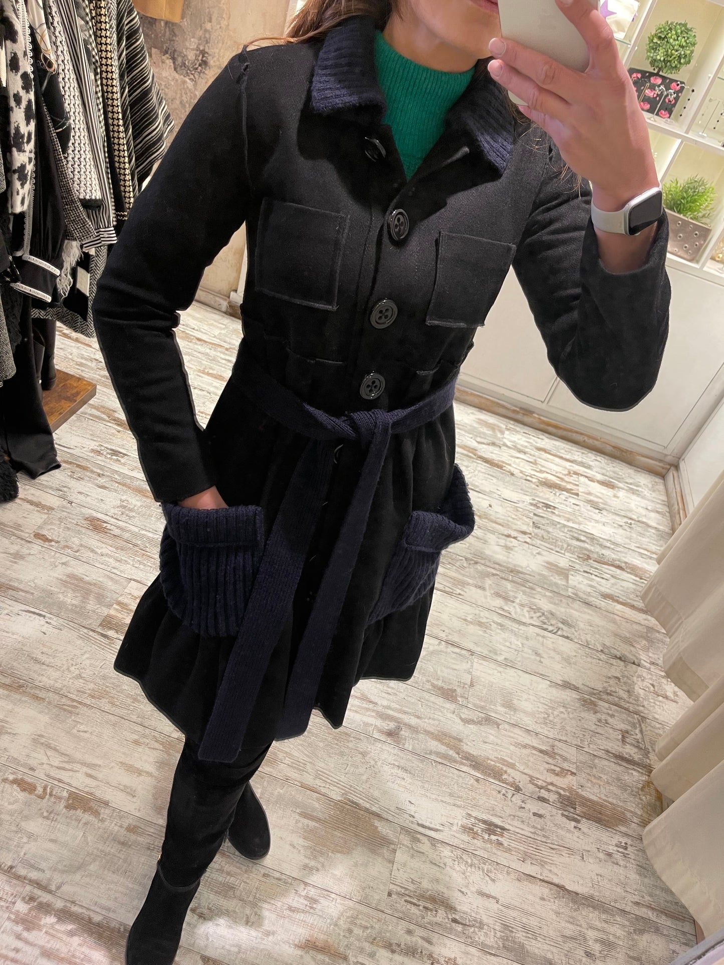 CAPPOTTINO SONIA RYKIEL NERO E BLU