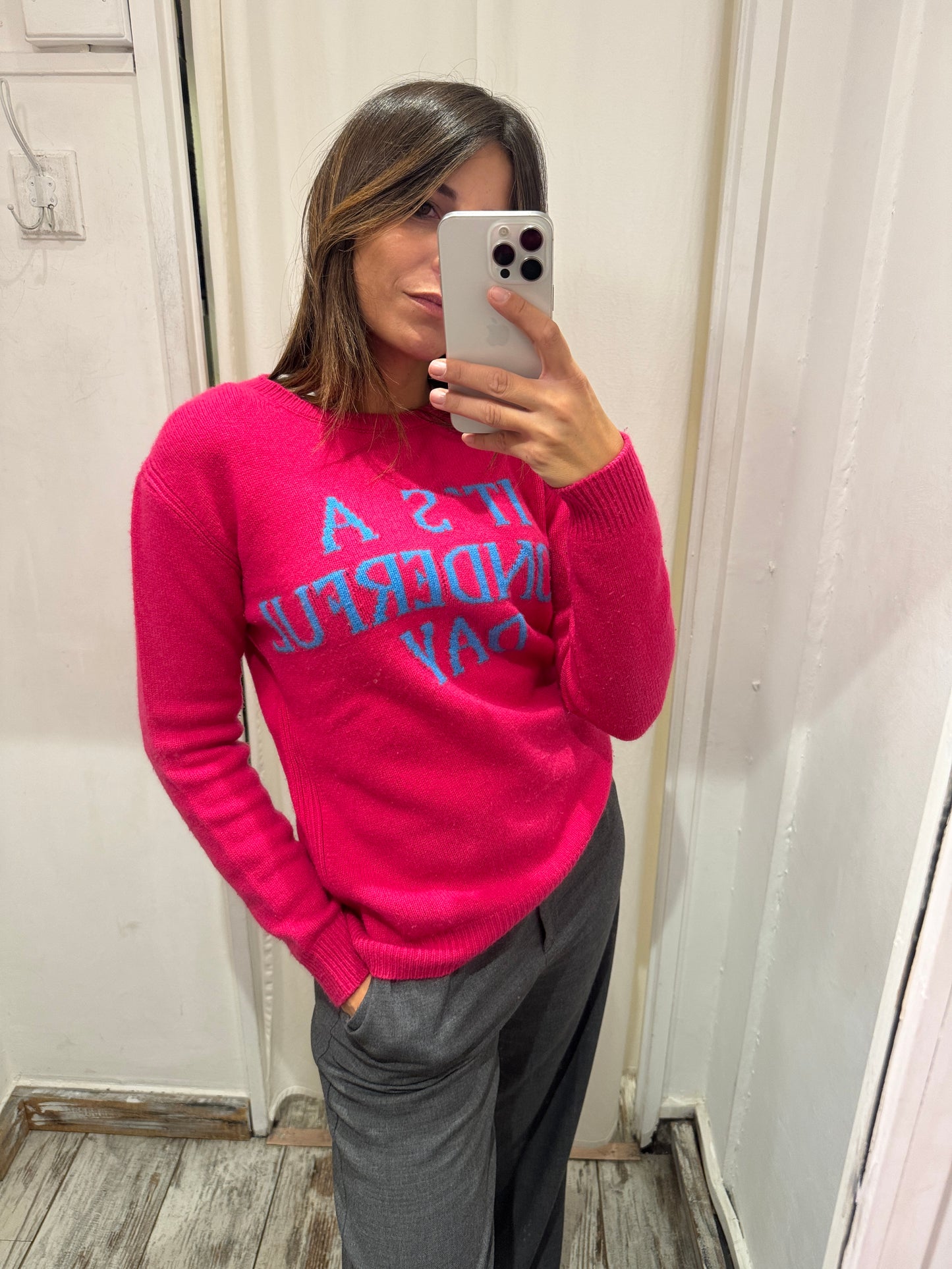 MAGLIA ALBERTA FERRETTI FUCSIA IT’S a WONDERFUL DAY