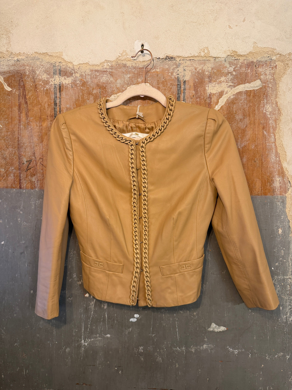 GIACCA ELISABETTA FRANCHI PELLE CAMMELLO